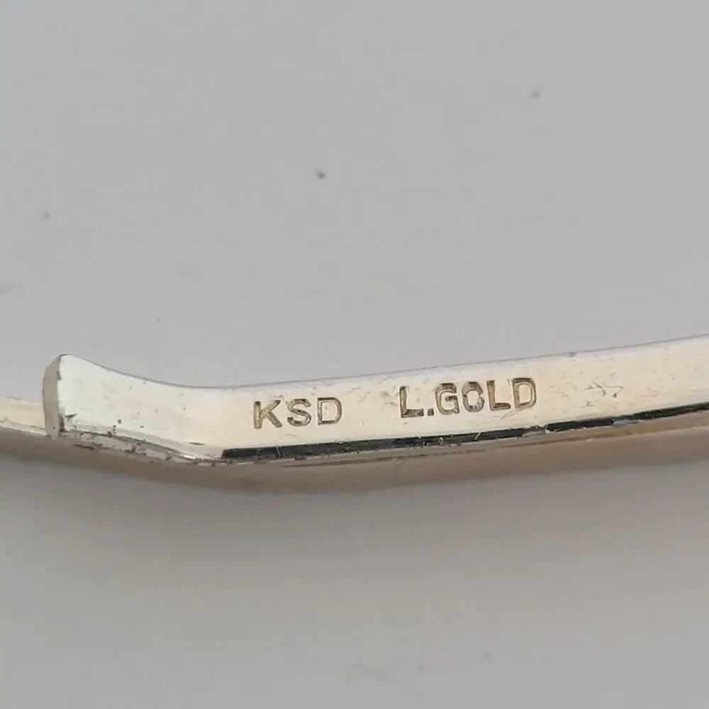 KSD‎ Low Gold Tie Bar Clip Stick Clasp Retro Vintage Small Minimalistic